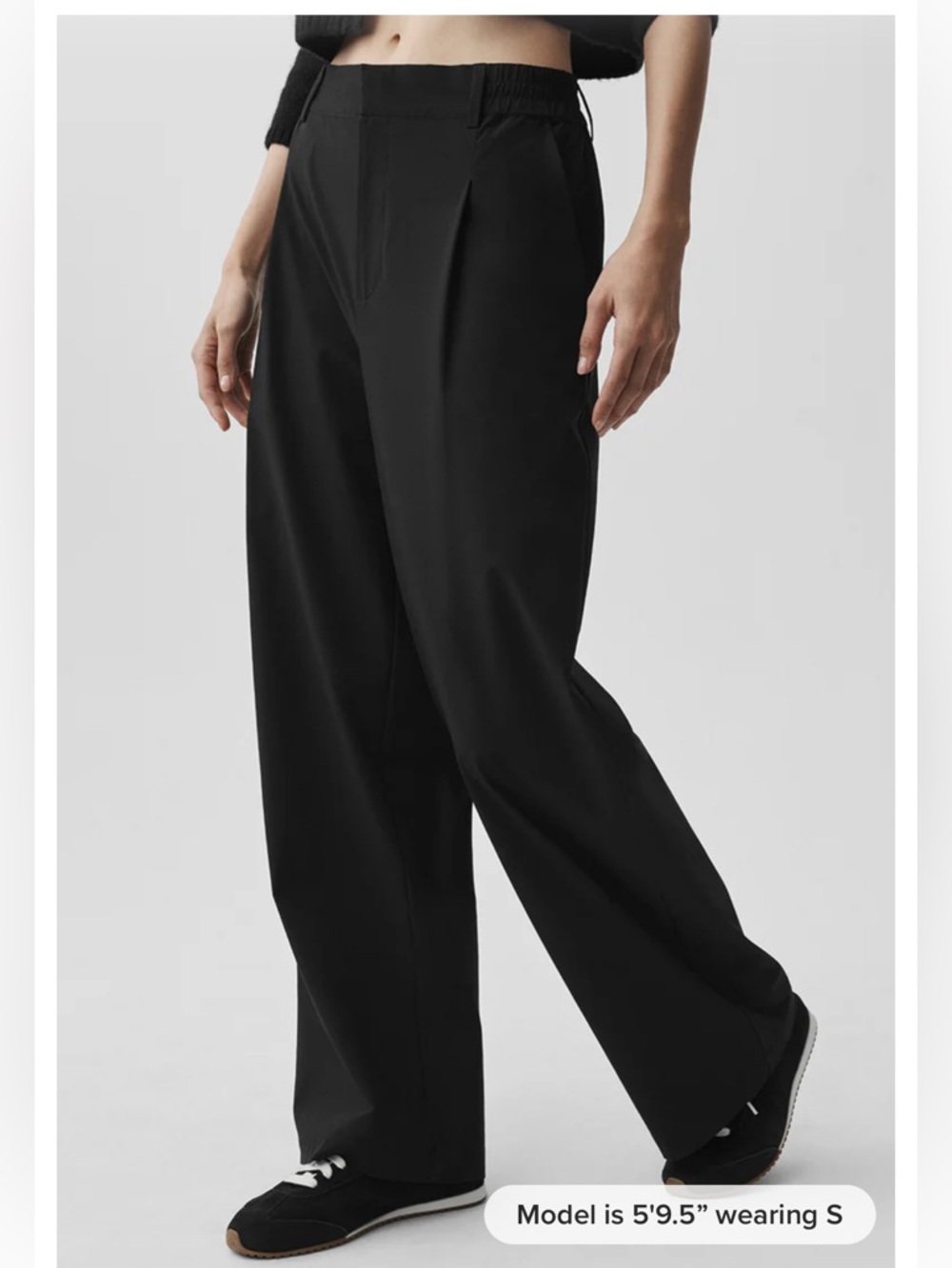 ALO Yoga Black High-Waist Pursuit trouser